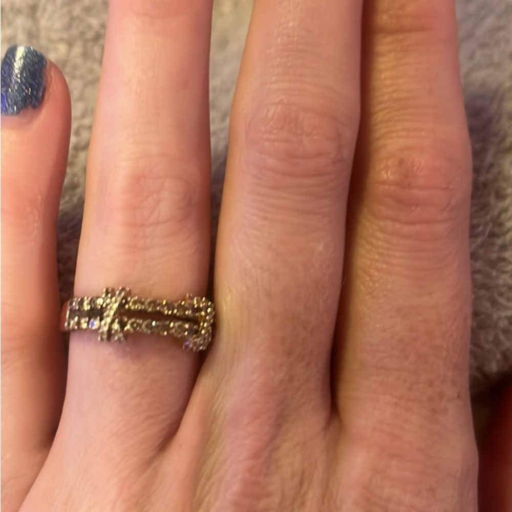 Levian strawberry gold, chocolate diamond Ring, size 4.5